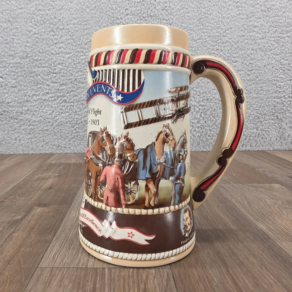 Vtg Miller High Life Great American Events Commemorative Stein Kitty Hawk Flight